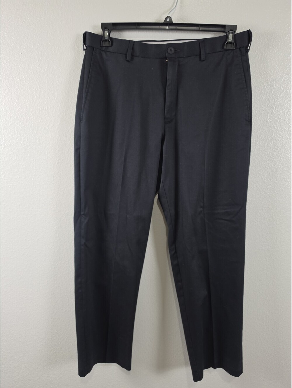 Mens Hagger  Iron Free Premium Kahki Black Dress Pants 34x30 New